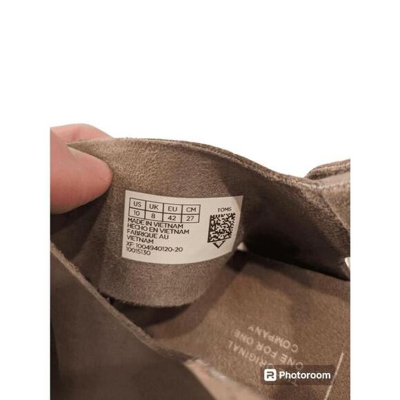 Women's TOMS Metallic Gold Leather Clogs Sandals Size 10 - Picture 6 of 6